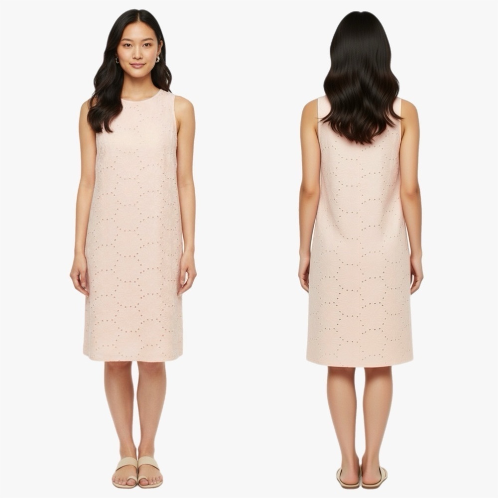 Hope & Harlow Daisy Print Eyelet Dress